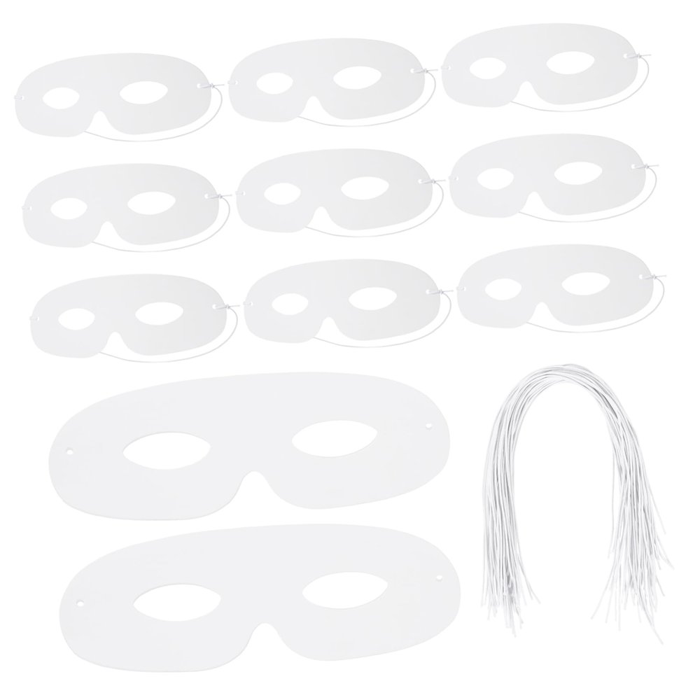 BCOATH 80pcs White DIY Eye Masks Unpainted Masquerade Masks Lightweight Sturdy Material for Party Decorations and Artistic