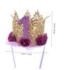 ABOOFAN Girl First Birthday Crown Purple Lace Rose Flower Mesh Headdress Hair Comb Style Headband Party Photo Prop Hair Accessories view 2