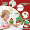 24 Sets Christmas Gingerbread Man Party Favors Gingerbread Man Wooden Painting Craft Kits for Kids Thank You for Coming Gifts Craft Xmas Party Supplies Merry Christmas Cards - Kids Birthday Gifts Bulk view 3