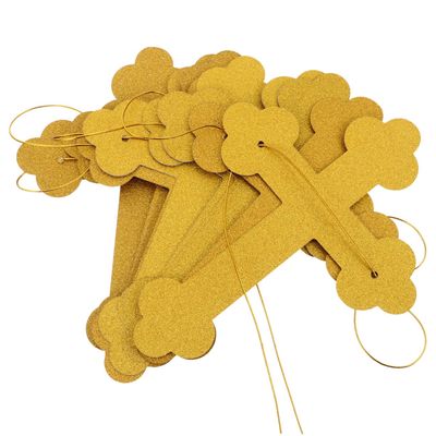 Ipetboom 2pcs Cross Banner Party Decoration Reusable Hanging Celebration Ornament for Kitchen Fireplace Staircase Scene Layout