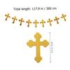 Ipetboom 2pcs Cross Banner Party Decoration Reusable Hanging Celebration Ornament for Kitchen Fireplace Staircase Scene Layout view 2