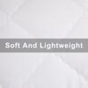 4-Piece Toddler Bedding Set for Girls and Boys Soft and Breathable Crib Bedding with Quilted Comforter, Fitted Sheet, Flat Top Sheet and Envelope Pillowcase, White view 3