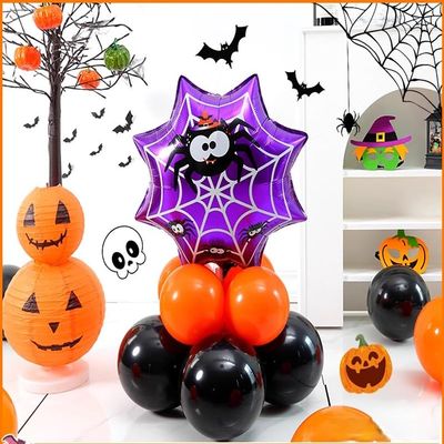 10pcs 12inch Black Orange Latex Balloons Party Theme Halloween Balloon Decor for Baby Shower Wedding Anniversary Baby Birthday Party Decorations (Halloween decor)