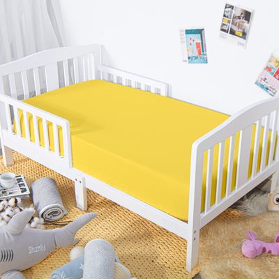 100% Brushed Microfiber Fitted Crib Sheet  2 Pack Super Soft and Cozy 28x52 Baby Sheet for Standard Crib and Toddler Mattress, Boys, Girls, Unisex, Yellow