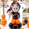 10pcs 12inch Black Orange Latex Balloons Party Theme Halloween Balloons Decor for Baby Shower Wedding Anniversary Halloween Baby Birthday Party Decorations (Ghost) view 1