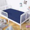 100% Brushed Microfiber Fitted Crib Sheet  2 Pack Super Soft and Cozy 28x52 Baby Sheet for Standard Crib and Toddler Mattress, Boys, Girls, Unisex, Navy Blue view 1