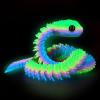 3D Printed Snake - Movable Articulated Snake, Perfect 3D Printed Animals for Educational Toys! Must-Have Toys for Kids and Collectors, Rainbow (Glows in The Dark)-24 Inch view 1