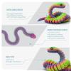 3D Printed Snake - Movable Articulated Snake, Perfect 3D Printed Animals for Educational Toys! Must-Have Toys for Kids and Collectors, Rainbow (Glows in The Dark)-24 Inch view 4