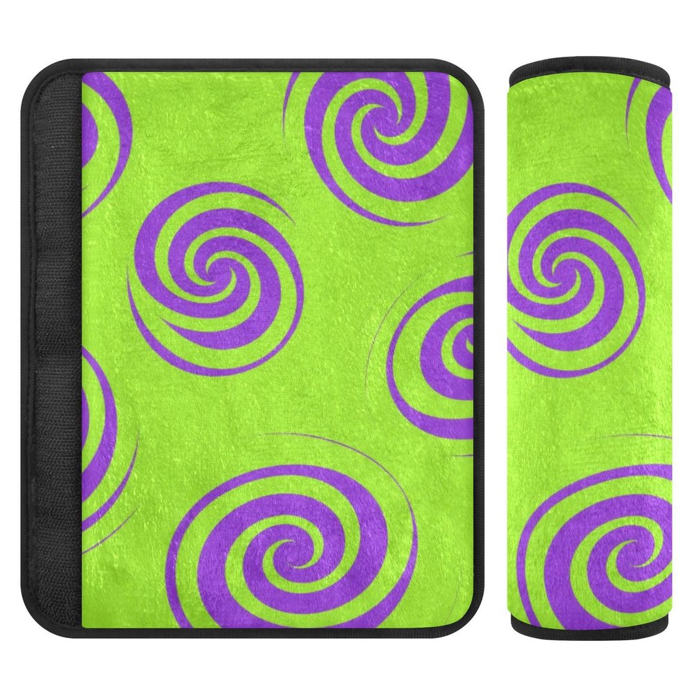 Fluorescent Green Graffiti 2 Pack Seatbelt Cover More Comfort Driving for Van accesorios para carro