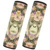 Boho Style Flower Floral Monkey 2 Pack Car seat Strap Covers Release Stress to Your Neck and Shoulders for SUV forro para cinturon de seguridad view 2