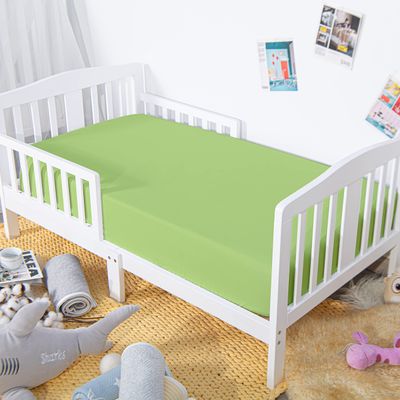 100% Brushed Microfiber Fitted Crib Sheet  Super Soft and Cozy 28x52 Baby Sheet for Standard Crib and Toddler Mattress, Boys, Girls, Unisex, Green