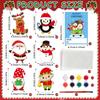 24 Sets Christmas Crafts for Kids Santa Claus Snowman Elf Party Favors Reindeer Wooden Painting Craft Kits Christmas Party Activities for Kids Winter Craft Supplies Merry Xmas Cards Birthday Gift Bulk view 2