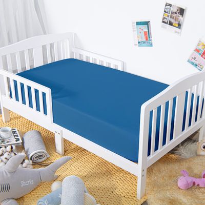 100% Brushed Microfiber Fitted Crib Sheet  2 Pack Super Soft and Cozy 28x52 Baby Sheet for Standard Crib and Toddler Mattress, Boys, Girls, Unisex, Royal Blue