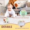Electronic Walking Capybara, Interactive Stuffed Animal Capybara Plush Toys with Removable Turtle Backpack, Little Cute Capibara Stuffed Animals Toy with Sounds Birthday Gifts for Girls Boys, Yellow view 4