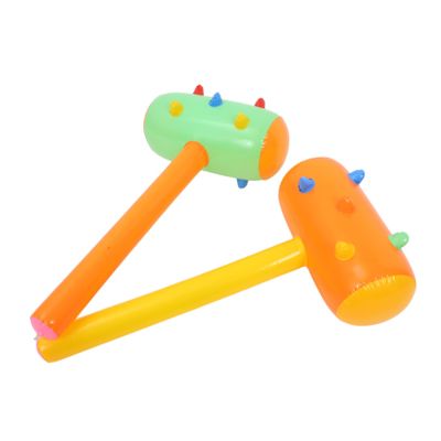 Toyvian 2PCS Colorful Inflatable Hammer for Safe PVC Material Funny Pounding Hammers for Boys and Party Game Props for Home and Events Random Colors Random Color