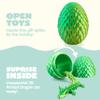 JOYIN 3D Printed Dragon Egg with 12" Laser Green Dragon Inside, Magic Articulated Toys, Cool 3D Fidget Toy, Easter Stuffers Party Favors for Boys Teen Girls, Classroom Prize Supplies Gifts view 3