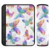 Colorful Butterfly Dreamy Art 2 Pack car seat Belt Cover pad Stop seat Belt Cutting into Neck for Sedan funda para cinturn de carro view 1