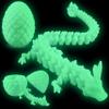 JOYIN 3D Printed Dragon Egg with 12" Laser Glow Dragon Inside, Magic Articulated Toys, Cool 3D Fidget Toy, Easter Stuffers Party Favors for Boys Teen Girls, Classroom Prize Supplies Gifts view 1
