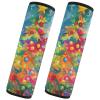 Colorful Christmas Tree 2 pcs car Seats Strap Covers Stop seat Belt Cutting into Neck for Auto forro para cinturon de seguridad view 2