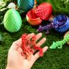 JOYIN 4 Pcs 3D Printed Dragon Eggs with Laser Dragon, Cool Articulated Toys for Kids Christmas Stuffers Party Favors, Magic Fidget Toy Classroom Prize Gifts for Boys Teen Girls (Purple+Blue+Red+Green) view 2