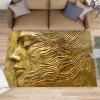 4x5 Relief Area Rugs - Sculpture Embossed Rug for Entryway, Golden Women Relief Washable Entry Way Rugs Kids Carpet for Inside House Playroom Living Room End Table Nursery view 1