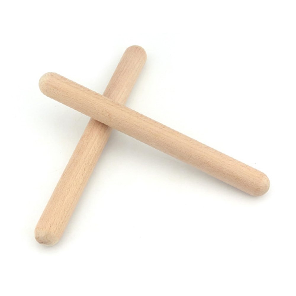 Aoaoy Drumsticks for Kids,Best Wood Claves with Clear Sound, Educational RhythmSticks for School Music Class, Easy to Carry, Versatile Application (1 Pair)