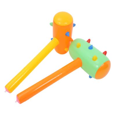 FRCOLOR 2PCS Colorful PVC Inflatable Hammers for Safe Funny Party Game Props Random Colors and Lightweight Inflatable Hammers for Boys Entertainment Random Color