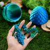 JOYIN 3D Printed Dragon Egg with 12" Laser Blue-Green Dragon Inside, Magic Articulated Toys, Cool 3D Fidget Toy, Easter Stuffers Party Favors for Boys Teen Girls, Classroom Prize Supplies Gifts view 2