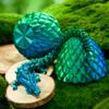 JOYIN 3D Printed Dragon Egg with 12" Laser Blue-Green Dragon Inside, Magic Articulated Toys, Cool 3D Fidget Toy, Easter Stuffers Party Favors for Boys Teen Girls, Classroom Prize Supplies Gifts view 4