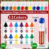 Eersida 192 Pack Christmas Bingo Game and 0.5 oz Dot Daubers Set Includes 144 Bingo Cards and 48 Dot Markers Game Supplies set for Christmas Gifts Party Favor Supplies Xmas Family Casino Play Night view 2