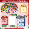 Eersida 192 Pack Christmas Bingo Game and 0.5 oz Dot Daubers Set Includes 144 Bingo Cards and 48 Dot Markers Game Supplies set for Christmas Gifts Party Favor Supplies Xmas Family Casino Play Night view 3