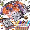 Eersida 192 Pack Halloween Bingo Game and 0.5 oz Dot Daubers Set Includes 144 Bingo Cards and 48 Dot Markers Game Supplies set for Halloween Gifts Party Favor Supplies Family Casino Play Night view 1
