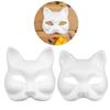 8 Pcs Blank Masks Diy Paint Masquerade Masks Unpainted Animal Facemasks for Masquerade Cosplay Or Halloween Party view 3