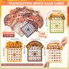Eersida 192 Pack Thanksgiving Bingo Game and 0.5 oz Dot Dauber Set Includes 144 Bingo Cards and 48 Dot Markers Game Supplies set for Thanksgiving Day Gift Party Favor Supplies Family Casino Play Night view 2