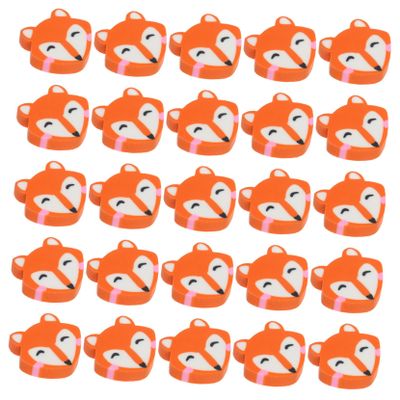 Abaodam 50pcs Portable Fox Erasers for Artists TPR Material Pencil Drawing Eraser Bulk Stationery Students Party Favors and Classroom Use
