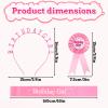 Alrhso Birthday Girl Crown with Sash and Birthday Girl Award Ribbon Badge Pink Happy Bithday Tiara Award Ribbon Headband Princess for Women Birthdays Party Decorations view 2