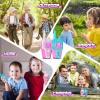 Rechargeable Walkie Talkies Toys for Girls, Xmas Gifts for Girls Ages 3 4 5 6 7 8 9 10 Kids Walkie Talkies 2 Pack Outdoor Hiking Toy for 5-7 Year Old Girl Birthday Gift 2 Way Radio for Kids view 4