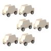 Abaodam 6Pcs DIY Wooden Car Shaped Coin Storage Boxes Craft Money Saving Banks for Home Decoration and Gift Unfinished Wooden Change Containers for Painting and Assembly view 1