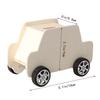 Abaodam 6Pcs DIY Wooden Car Shaped Coin Storage Boxes Craft Money Saving Banks for Home Decoration and Gift Unfinished Wooden Change Containers for Painting and Assembly view 2