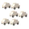 CVUTOVO 6Pcs Wooden Car Shaped Coin Storage Boxes DIY Educational Money Storage Cases for Craft Play Home Decoration Multi Function Savings Banks view 1