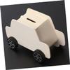 CVUTOVO 6Pcs Wooden Car Shaped Coin Storage Boxes DIY Educational Money Storage Cases for Craft Play Home Decoration Multi Function Savings Banks view 3
