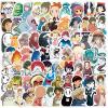 100pcs Cartoon Miyazaki Hayao Stickers for Kids, Cute Vinyl Waterproof Miyazaki Hayao Decal for Water Bottle Laptop Toy Sticker for DIY Decorate Bumper Phone Hard Hat Teens Party Gifts view 1