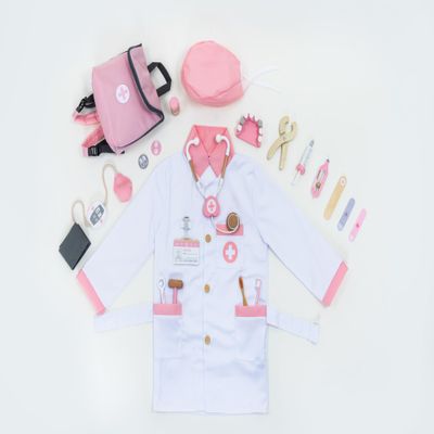 Children's Role-Playing Professional Clothing Dentist Set, Stethoscope, Toy Accessories Suitable for Children Aged 4-6