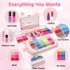 Kids Makeup Kit for Girl - Kids Makeup Sets for Girls 5-8, Real Washable Girls Makeup Kit, Little Girl Makeup Set & Princess Toys Christmas Birthday Gift for 3 4 5 6 7 8 9 10 11 12 Year Old view 2