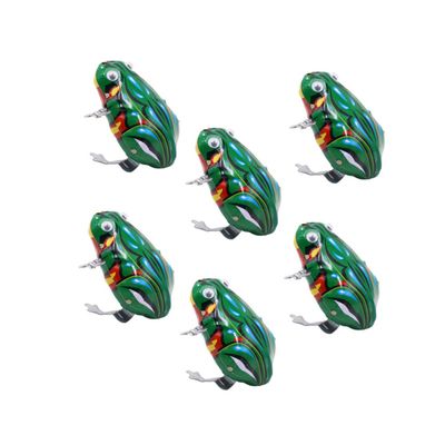 Abaodam 6pcs Wind Up Animal Clockwork Frog for Educational Cartoon Playthings Easy to Hold Green Windup for Boys and Safe and Stable Fun Decor