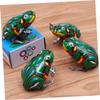 Abaodam 6pcs Wind Up Animal Clockwork Frog for Educational Cartoon Playthings Easy to Hold Green Windup for Boys and Safe and Stable Fun Decor view 3