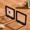 3PCS 3D Transparent Floating Frame with Stand, Challenge Coin Display Holder, Floating Display Case for Jewelry, Medals, Specimens, Small Items, Fossils Rocks,7.1 x 7.1 inch view 2