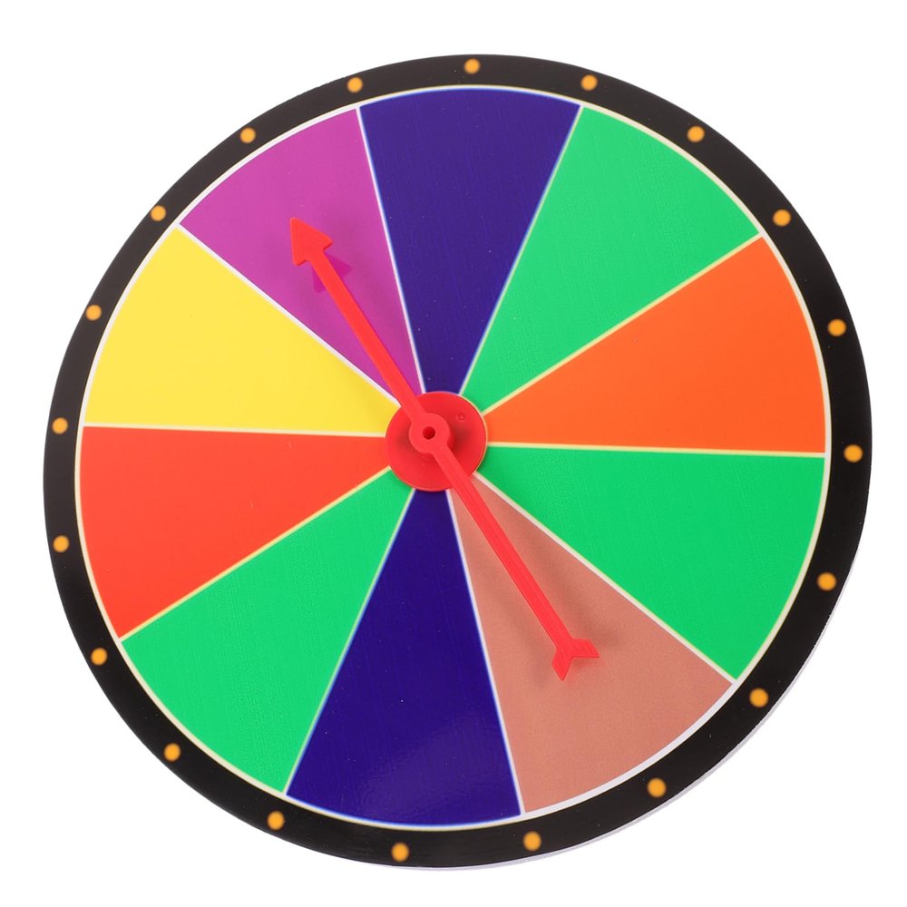 Beaupretty DIY Raffle Prize Wheel Portable Game Turntable for Party Family Fun Reward Punishment Educational Use