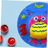 ABOOFAN 6Pcs DIY Creative Painting Straw Hats for Ages Hand Painted Craft Supplies for Parent Activities Party Hats for Dancing and Art Projects view 4