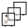 3PCS 3D Transparent Floating Frame with Stand, Challenge Coin Display Holder, Floating Display Case for Jewelry, Medals, Specimens, Small Items, Fossils Rocks,6.3 x 6.3 inch view 1